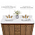  72" Bath Vanity Set in Chestnut Oak Finish with Alpine White Quartz Top