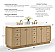 84" Bath Vanity Set in American Oak Finish with Alpine White Quartz Top