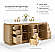 84" Bath Vanity Set in American Oak Finish with Alpine White Quartz Top