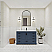 LV 42" Transitional Bath Vanity in Navy Blue with 3 Hardware Options, Base Only, and Top Option