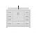 LV 42" Transitional Bath Vanity in White with 3 Hardware Options, Base Only, and Top Option
