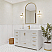 LV 42" Transitional Bath Vanity in White with 3 Hardware Options, Base Only, and Top Option