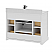 LV 42" Transitional Bath Vanity in White with 3 Hardware Options, Base Only, and Top Option