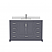 LV 48" Transitional Bath Vanity in Charcoal Grey with 3 Hardware Options, Base Only, and Top Option