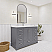 LV 48" Transitional Bath Vanity in Charcoal Grey with 3 Hardware Options, Base Only, and Top Option