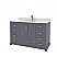 LV 48" Transitional Bath Vanity in Charcoal Grey with 3 Hardware Options, Base Only, and Top Option