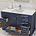 LV 48" Transitional Bath Vanity in Navy Blue with 3 Hardware Options, Base Only, and Top Option