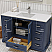 LV 48" Transitional Bath Vanity in Navy Blue with 3 Hardware Options, Base Only, and Top Option