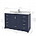 LV 48" Transitional Bath Vanity in Navy Blue with 3 Hardware Options, Base Only, and Top Option