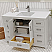 LV 48" Transitional Bath Vanity in White with 3 Hardware Options, Base Only, and Top Option