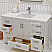 LV 48" Transitional Bath Vanity in White with 3 Hardware Options, Base Only, and Top Option