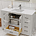 LV 48" Transitional Bath Vanity in White with 3 Hardware Options, Base Only, and Top Option