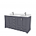 LV 60" Transitional Bath Vanity in Charcoal Grey with 3 Hardware Options, Base Only, and Top Option