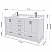 LV 60" Transitional Double Bath Vanity in White with 3 Hardware Options, Base Only, and Top Option