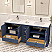 LV 72" Transitional Double Bath Vanity in Navy Blue with 3 Hardware Options, Base Only, and Top Option