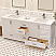  LV 72" Transitional Double Bath Vanity in White with 3 Hardware Options, Base Only, and Top Option