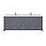 LV 84" Transitional Double Bath Vanity in Charcoal Grey with 3 Hardware Options, Base