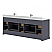 LV 84" Transitional Double Bath Vanity in Charcoal Grey with 3 Hardware Options, Base