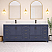  LV 84" Transitional Double Bath Vanity in Navy Blue with 3 Hardware Options, Base Only, and Top Option