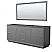 84" Transitional Double Vanity Base in Dark Grey, 3 Top Option, with 3 Hardware Options and Mirror Option