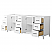 84" Transitional Double Vanity Base in White, 7 Top Options with 2 Hardware Option