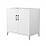  36" Transitional Single Vanity Base in White, 7 Top Options with 2 Hardware Option