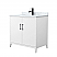  36" Transitional Single Vanity Base in White, 7 Top Options with 2 Hardware Option