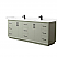  84" Transitional Double Vanity Base in Light Green, 3 Top Option, with 3 Hardware Options and Mirror Option