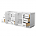 84" Transitional Double Vanity Base in White, 3 Top Option, with 3 Hardware Options and Mirror Option