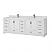 LV 84" Transitional Double Bath Vanity in White with 3 Hardware Options, Base Only, and Top Option
