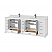 LV 84" Transitional Double Bath Vanity in White with 3 Hardware Options, Base Only, and Top Option