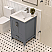 LV 24" Transitional Bath Vanity in Charcoal Grey with 3 Hardware Options, Base Only, and Top Option