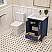 LV 24" Transitional Bath Vanity in Navy Blue with 3 Hardware Options, Base Only, and Top Option