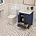 LV 24" Transitional Bath Vanity in Navy Blue with 3 Hardware Options, Base Only, and Top Option