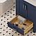 LV 24" Transitional Bath Vanity in Navy Blue with 3 Hardware Options, Base Only, and Top Option