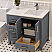 LV 36" Transitional Bath Vanity Right in Charcoal Grey with 3 Hardware Options, Base only, and Top Option