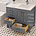 LV 36" Transitional Bath Vanity Right in Charcoal Grey with 3 Hardware Options, Base only, and Top Option