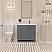 LV 36" Transitional Bath Vanity Right in Charcoal Grey with 3 Hardware Options, Base only, and Top Option