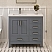 LV 36" Transitional Bath Vanity Left in Charcoal Grey with 3 Hardware Options, Base only, and Top Option