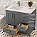 LV 36" Transitional Bath Vanity Left in Charcoal Grey with 3 Hardware Options, Base only, and Top Option