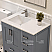 LV 36" Transitional Bath Vanity Left in Charcoal Grey with 3 Hardware Options, Base only, and Top Option