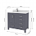 LV 36" Transitional Bath Vanity Left in Charcoal Grey with 3 Hardware Options, Base only, and Top Option