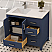LV 36" Transitional Bath Vanity Left in Navy Blue with 3 Hardware Options, Base only, and Top Option
