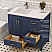 LV 36" Transitional Bath Vanity Left in Navy Blue with 3 Hardware Options, Base only, and Top Option