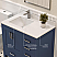 LV 36" Transitional Bath Vanity Left in Navy Blue with 3 Hardware Options, Base only, and Top Option