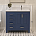 LV 36" Transitional Bath Vanity Right in Navy Blue with 3 Hardware Options, Base only, and Top Option