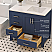 LV 36" Transitional Bath Vanity Right in Navy Blue with 3 Hardware Options, Base only, and Top Option