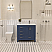 LV 36" Transitional Bath Vanity Right in Navy Blue with 3 Hardware Options, Base only, and Top Option