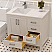 LV 36" Transitional Bath Vanity Left in White with 3 Hardware Options, Base only, and Top Option