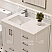 LV 36" Transitional Bath Vanity Left in White with 3 Hardware Options, Base only, and Top Option
